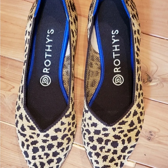 Rothy's Shoes - Rothys “The Point” Cheetah Print Size 7 Flats Shoes Slip On